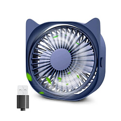 Avis Ventilateur CHRONUS, Petit Ventilateur de Bureau USB, Ventilateur de Bureau Silencieux Portable à 3 Vitesses, ventilateur personnel Rotatif à 360 degrés de 4 pouces (Bleu)