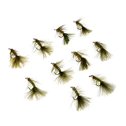 10x Mouche de Pêche Leurre de Pêche Mouche Artificielle Flottante pour Pêcher à la Mouche Truite Brochet Basse