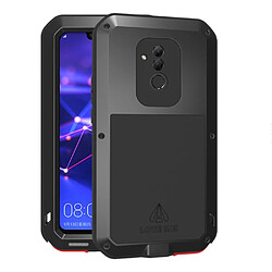 Coque en silicone anti-poussière antichoc, anti-choc et anti-projections, puissant défenseur noir pour votre Huawei Mate 20 Lite/Maimang 7