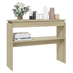 Avis Maison Chic Table console | Meuble d'entrée | Table d'appoint Chêne sonoma 102x30x80 cm Aggloméré -GKD28506