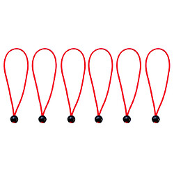 6 Pièces 15cm Heavy Duty Bungee Cordon Attacher Cordon Canopy Bretelles Rouge