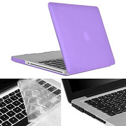 Wewoo Housse Étui Violet pour Macbook Pro 13,3 pouces Chapeau-Prince 3 en 1 givré Hard Shell de protection en plastique avec Keyboard Guard & Port prise de poussière