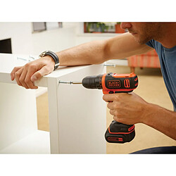 Tournevis Black & Decker BDCDD12KB-QW 10,8 V pas cher