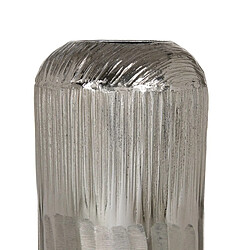 Avis BigBuy Home Vase 15 x 15 x 28 cm Argent Aluminium