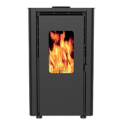 Poêle à granulés de bois 6.1kw noir - orphee 6 noir - SUPRA