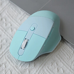 Souris sans fil Bluetooth 2.4G +, pour iPad, ordin Bleu