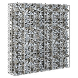 vidaXL Mur à gabion avec couvercles Acier galvanisé 80x20x100 cm