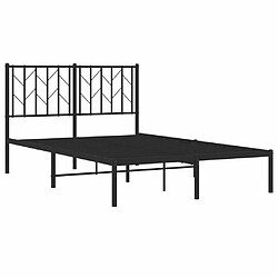 Acheter Maison Chic Cadre/structure de lit métal et tête de lit pour adulte - Lit Moderne Chambre noir 120x190 cm -MN63619