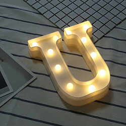 Wewoo Guirlande Lumière anglaise décorative de forme d'U de lettre de l'alphabet, sèche chaude accrochante de vacances de LED