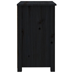 Avis vidaXL Table de chevet Noir 50x35x61,5 cm Bois de pin massif