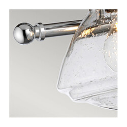 Elstead Lighting Applique murale salle de bains Quoizel Acier,verre grainé transparent Chrome poli pas cher