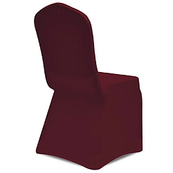 Housses élastiques de chaise vidaXL - Bordeaux - 12 pcs pas cher