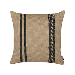 Beliani Coussin DESALIX Jute 45 x 45 cm À rayure Beige