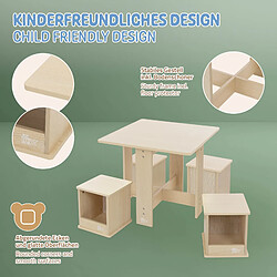 Avis 5 Pièces ensemble de meubles Joyz espace de rangement table à dessin 4 tabourets