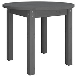 Maison Chic Table basse,Table Console Table d'appoint, Table pour salon Gris Ø 55x45 cm Bois massif de pin -MN52652