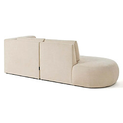 Acheter Lisa Design Santorini - canapé modulable d'angle droit + pouf - 4 places - en tissu texturé