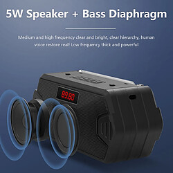 Universal Haut-parleur de basse sans fil Bluetooth Portable Bluetooth Bass En haut-parleurs d'usb extérieur avec FM Radio AUX TF MP3 Subwoofer MP3 haut-parleur pour téléphone PC | Haut-parleurs portatifs (Noir)