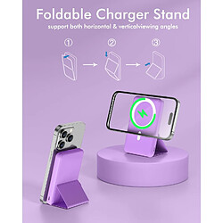 Acheter SANAG Batterie Externe Mag-Safe, 10000Mah Batterie Externe Iphone, Pliable Batterie Mag-Safe Pd 22.5W Charge Rapide Usb-C Affichage Led Pour Iphone 16/15/14/13/12/Mini/Pro/ /Plus - Violet Foncé