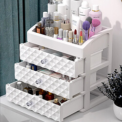 Universal Organisateur de maquillage à 3 couches, rangement de maquillage, organisateur de bijoux, récipient de vernis à ongles, coffret cosmétique.