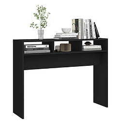 Avis vidaXL Table console noir 105x30x80 cm bois d'ingénierie