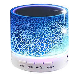 Wewoo Enceinte Bluetooth d'intérieur bleu Mini haut-parleur stéréo portable, avec microphone intégré et ampli LED, Appels Mains-libres de ampère Carte TF & AUX IN, Distance Bluetooth: 10m