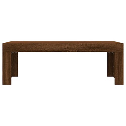 Avis vidaXL Table basse chêne marron 102x50x36 cm bois d'ingénierie