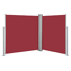 Helloshop26 Auvent paravent store brise-vue latéral rétractable de patio jardin terrasse balcon protection visuelle écran 160 x 600 cm rouge 02_0007462