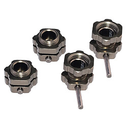 1 Ensemble Adaptateur De Moyeu Hexagonal De Roue En Aluminium De 17 Mm Pour Voiture RC à L'échelle 1/8 Gris Titane