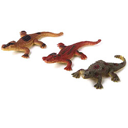 24pcs Modèle de Crocodile et Grenouille Figurines Jouets Animaux Réalistes