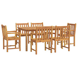 vidaXL Ensemble à manger de jardin 7 pcs Bois d'acacia solide