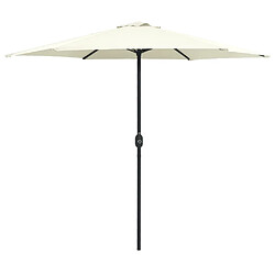 Maison Chic Parasol Jardin | Parasol d'extérieur et mat en aluminium 270x246 cm Blanc sable - GKD95089