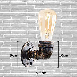 Avis Stoex Lampe à Tubes d'eau,Rétro Applique Murale Metal Industrielles Eclairage Decoratif,E27 Lampe à Douill