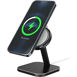 Chrono Support de Chargeur Sans Fil Magnetic phone 12, Support de Table phone 12, Support de Téléphone en Aluminium pour iphone 12 Pro Max 12 Mini,(noir)