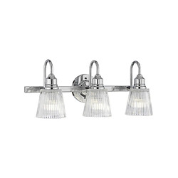 Elstead Lighting Applique murale salle de bains Addison Verre transparent,acier Chrome poli