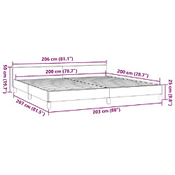 vidaXL Cadre de lit sans matelas vert 200x200 cm tissu pas cher