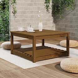 Avis Maison Chic Table de jardin | Table d'extérieur marron miel 82,5x82,5x45 cm bois massif de pin -GKD21954