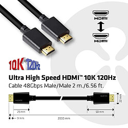 Club 3D CLUB3D Ultra High Speed HDMI™2.1 Cable 10K 120Hz 48Gbps M/M 2 m./6.56 ft. câble HDMI