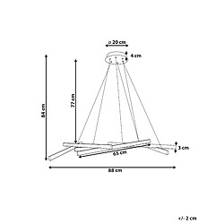 Avis Beliani Lampe suspension KANDRA Métal Noir