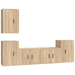 vidaXL Ensemble de meubles TV 5 pcs Chêne sonoma Bois d'ingénierie