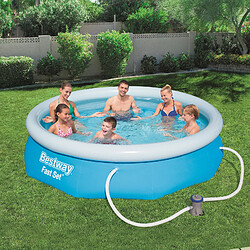 Piscine Autoportante Bestway Fast Set 305x76 cm Filtre à Cartouche de 1.249 litres/heure