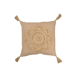 Dansmamaison Coussin Fleur Floches Polyester Beige