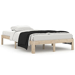 Maison Chic Lit adulte - Lit simple Cadre de lit,Structure du lit Contemporain Bois de pin massif 120x200 cm -MN33986