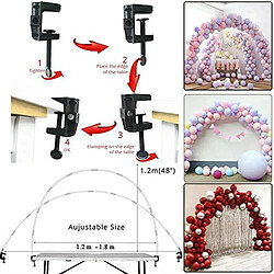 Euro Mega Grand Ballon Ball Arch Set, kit de Support de Colonne Clip Cadre Cadre de fête d'anniversaire de Mariage