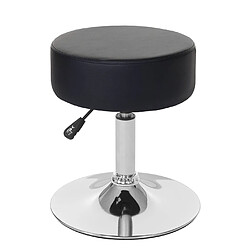 Avis Decoshop26 Tabouret siège réglable en hauteur polyvalent pivotant Ø 35cm en synthétique noir 04_0005332