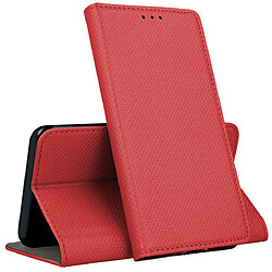 Htdmobiles Housse pour Samsung Galaxy A15 4G / 5G - etui coque pochette portefeuille + film ecran - ROUGE MAGNET