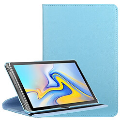 Wewoo Etui en cuir à rotation horizontale à 360 degrés avec texture Litchi pour Galaxy Tab A 10.5, avec support (bleu clair)