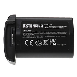 Vhbw EXTENSILO Batterie compatible avec Canon EOS 1D Mark III, 1D Mark IV, 1Ds Mark III, 1D X appareil photo, reflex numérique (2600mAh, 11,1V, Li-ion)