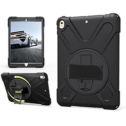 Avis Wewoo Coque noir pour iPad Pro 10.5 pouces rotation de 360 degrés PC + Silicone étui de protection avec support et sangle de main