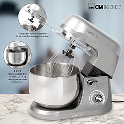 Acheter Robot Pâtissier Boulangerie Cuisine Ménager Multifonction Bol 5L, 1000, Gris, Clatronic, KM 3709