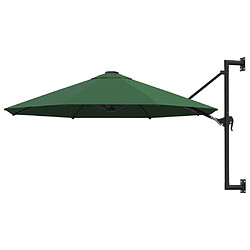 Helloshop26 Parasol d'extérieur mural avec mât métallique 300 cm vert 02_0008689